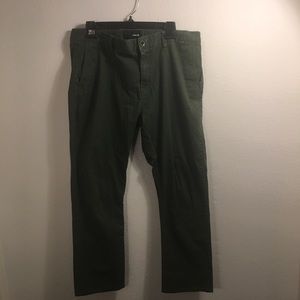 Hurley Slim Fit Seaweed Green Pants Size 34